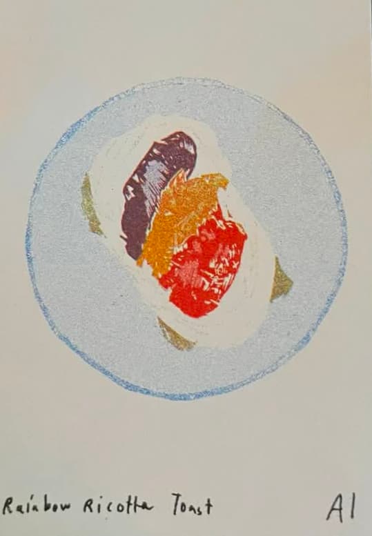 Rainbow Ricotta Toast